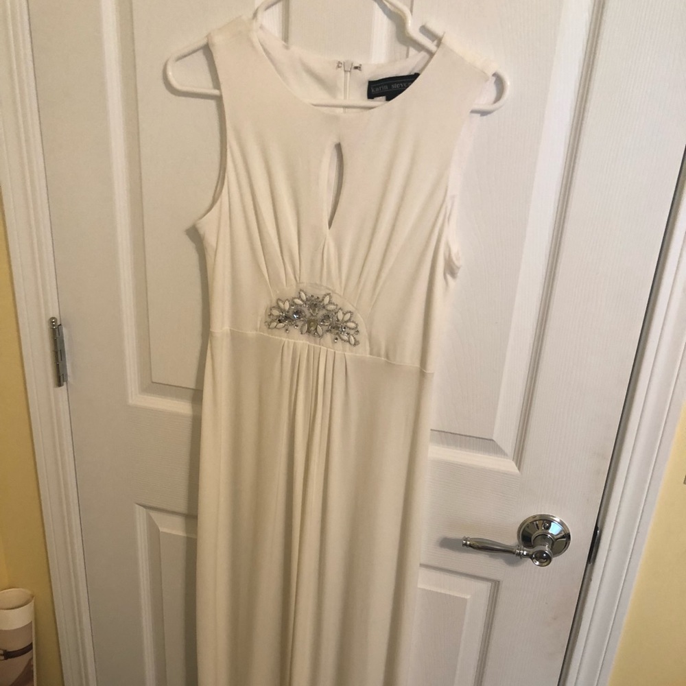 Cream evening gown